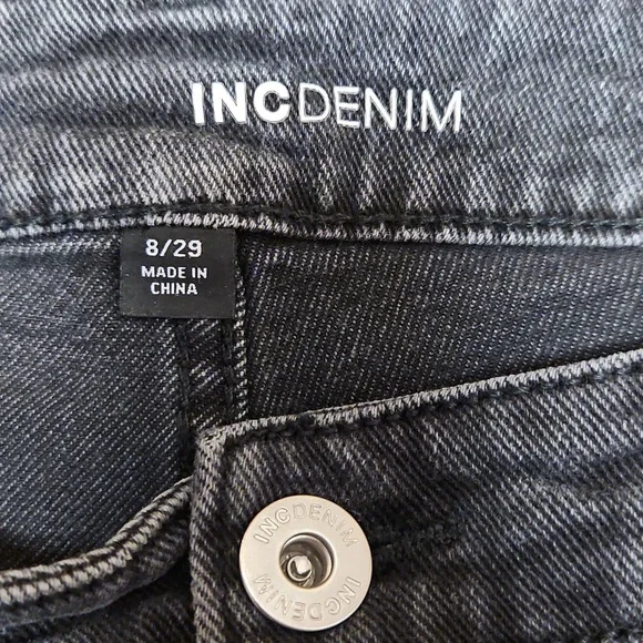 INC Denim | Stylish Black Frayed Denim Women Shorts | 29 - Picture 2 of 3